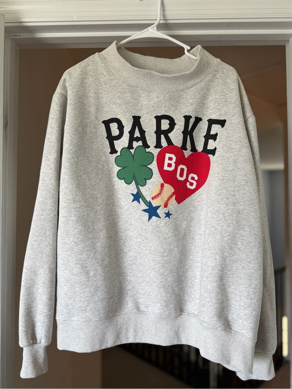 Parke Gray BOSTON Collab Mockneck.         Size L/XL